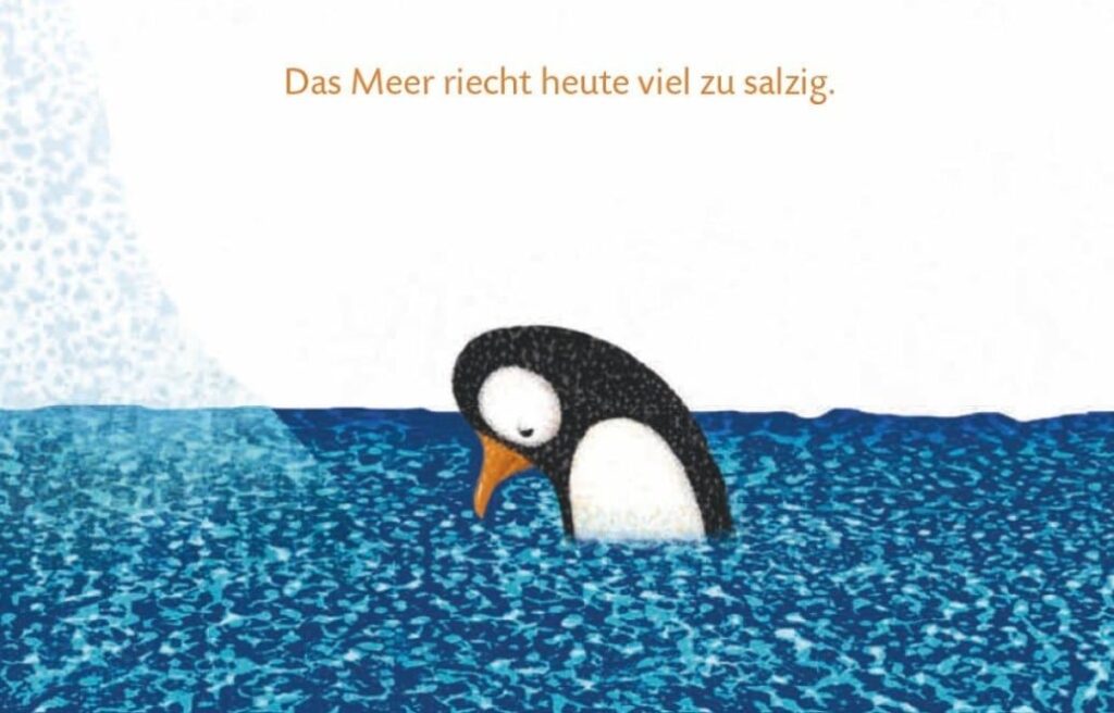 Paule Pinguin allein am Pol - Das Meer riecht heute viel zu salzig.